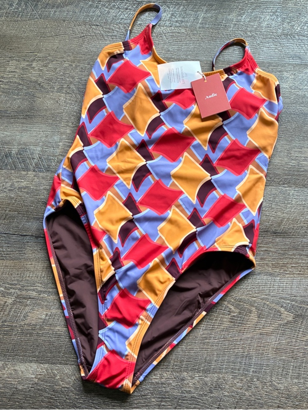 NWT Andie The Amalfi One Piece mod Geo print medium - Picture 3 of 6